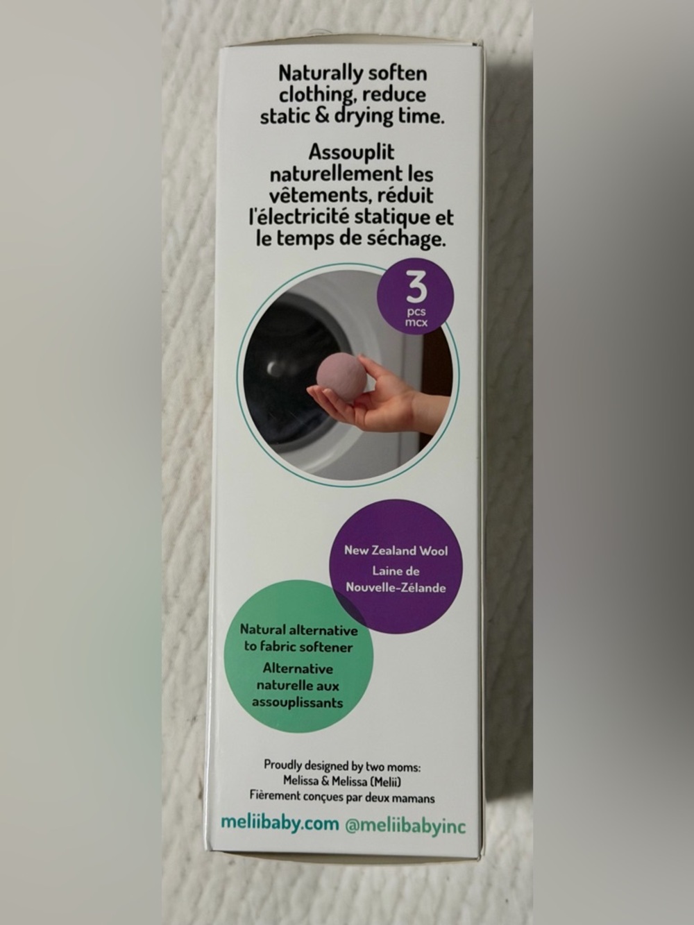 ✨New✨ melii: Wool Dryer Balls (Reusable) Pack of 3 - Picture 4 of 7